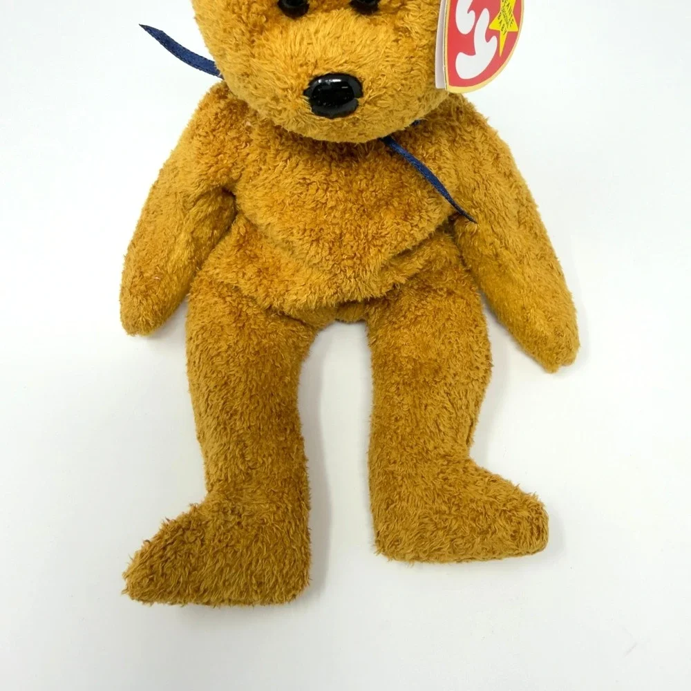 Ty Fuzz Bear Beanie Baby Plush Beanie Babies Tag Errors Brown Retired 1998‎